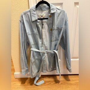 Velvet Heart Light Wash Utility jacket with Belt